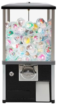 JXYQ Máquina expendedora de cápsulas Gashapon: dispensador de gomitas para niños, Juguete Interactivo Gacha, Ideal para Fiestas y Actividades Divertidas, Color Negro