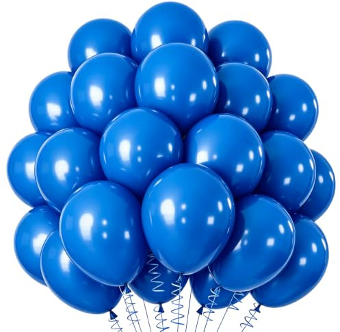 Luftballon Girlande Blau, 60 Stück 12 Zoll Marineblau luftballons, Blaue Girlande Luftballons Geburtstag Set, Dunkelblau Latex Ballons Set für Geburtstag Hochzeit Festival Party Deko
