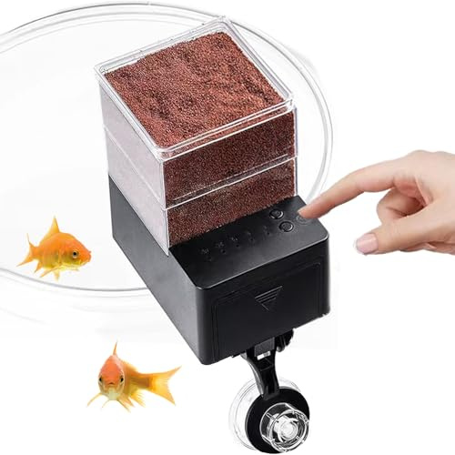Fischfutterautomat | 5-Stufig Intelligenter Einstellbarer Luftdichter Haustierzubehör - Aquarium Automatischer Futtergeber - Futterspender Für Aquarium Betta Teich Hamster Köder