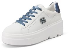 QUEEN HELENA Zapatillas de deporte con cordones brillantes casuales para mujer X32-61