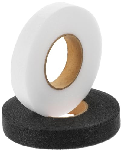 DOITOOL Ruban Adhésif Double Face Non Tissé 2 Pcs 2 Cm X 70 M Thermocollant pour Couture, Ourlet et Doublure Textile, Adhésifs Textiles pour Vêtements, Bricolage et Réparation