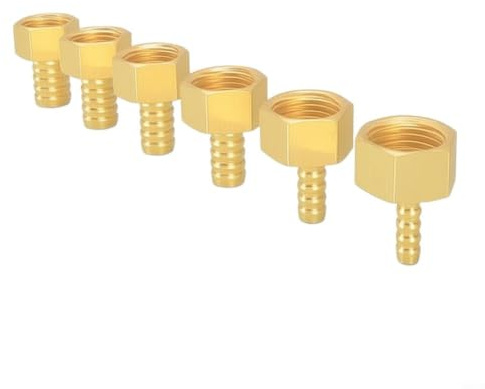 Entgoinggo Set di raccordi per tubi flessibili in ottone massiccio, connettori girevoli filettati femmina per irrigazione da giardino e impianti idraulici, resistenti alle perdite per tubi flessibili
