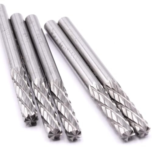 5x VHM Vollhartmetall Schaftfräser 3mm Frässtifte Fräser Gravur für Dremel Proxxon Zubehör