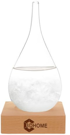 Unique Christmas Gifts for Men Women,Storm Glass Stylish Creative Desktop Decorative Bottle Water Drop Glass Barometer Weather Forecast Bottle Weather Station, High-Grade Home and Office Decoration