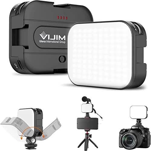 ULANZI VL100C Portable LED Video Light, 2500K-6500K Dimmable Camera Light with Cold Shoe Mount & 2000mAh Battery for Canon/Sony DSLR Cameras, YouTube/TikTok Live Streaming, Vlogging