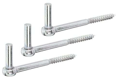Alberts 312244 Kloben zum Einschrauben | J-Haken, mit angeschnittenem Gewinde | galvanisch verzinkt, dickschichtpassiviert | Dornmaß Ø13 mm | Länge 165 mm | 3er Set