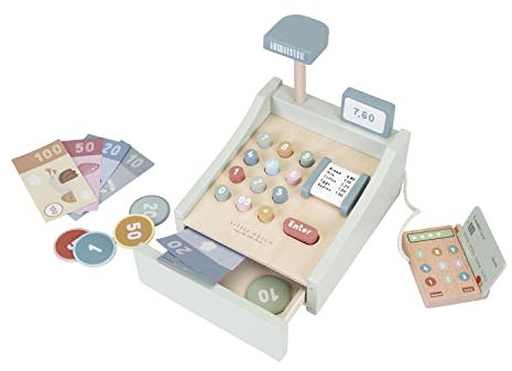 Little Dutch FSC Holz Spielkasse mit Scanner und Zubehör (Mint)