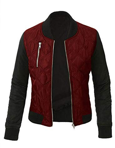 YILEEGOO Damen-Jacke, leger, langärmelig, mit Reißverschluss, Mäntel, Sport, Fahrrad, Mantel, Outdoor, Spring Bke Jacke, Mäntel, weinrot, 46