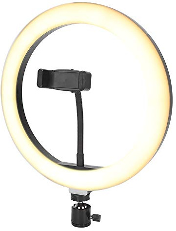 Selfie Ring Light, 10 Inch O Ring Lights with Phone Holder, 9 Adjustable Brightness, 3 Colors, LED Ring Fill Lights for Phone Live Stream Makeup, for YouTube, for TikTok, Camera