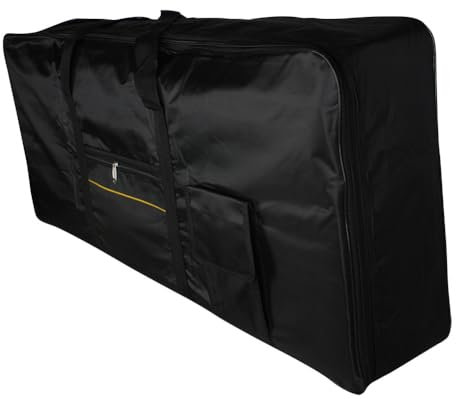 HDYNUZ Tasche für Instrumententastatur, 61 Tasten, Aufbewahrungstasche für E-Piano, tragbare Tasche, wasserdicht, Oxford-Stoff, Tasche für elektronische Orgel, Tastatur-Tragetasche, Schwarz
