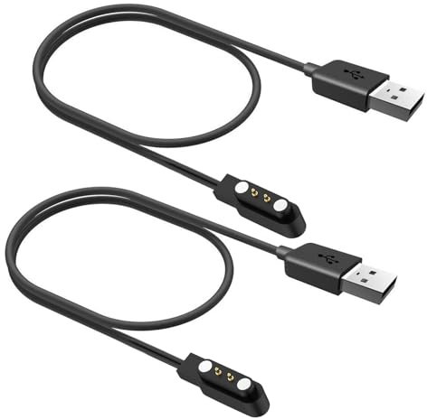 WalkerFit Câble De Chargement Universel Pour Montre Intelligente, Accessoires Magnétiques Universels Pour Montre Intelligente/Traqueur De Fitness, Distance De Broche Compatible 4 MM, 2 Paquet