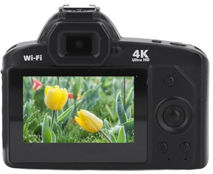 Digitalkamera Für Fotografie, 4K 64 MP Vlogging-Kamera-Camcorder mit WLAN, 16-facher Digitalzoom, F 2,7 2,95 Mm Objektiv, Nachtsicht, Kompakte Reisekamera mit Speicherkarte (128G)