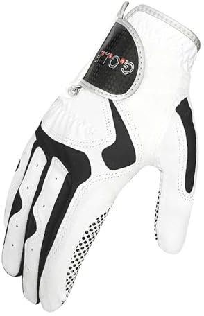 VONCYKI Golfhandschuhe für Herren, professionell, atmungsaktiv, blau-weiß, weicher Stoff, links und rechts, rutschfest, für Golfer, Geschenk (1 Stück, rechts, weiß, Größe XL, 26)