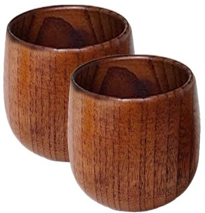Bicchiere Di Legno Per Whisky 2 Pezzi Cocktail Vino Bottiglia Rustico