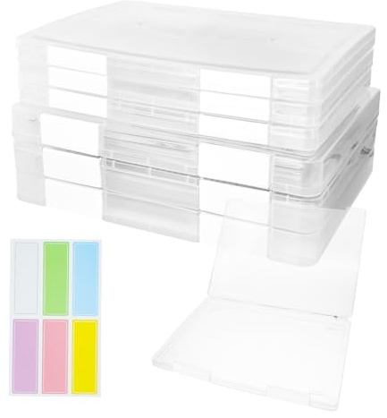 6-Pack A4 Storage Boxes with Lids - Dustproof, Water-Resistant Plastic Box Files for Office, Home, and School Organization, Durable Document Holders for Paperwork, Craft Supplies, and School Projects