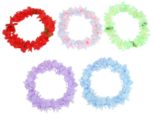 Homoyoyo 5pezzi Ghirlanda Di Per Feste Hawaiane Decorazioni Per Feste Luau Fiorellini Artificiali Per Portatile e Delicata