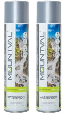 Mountval Waterproof - Farbloses Imprägnierspray gegen Nässe und Schmutz für Outdoor (2 x 400 ml - 2 x 13.52 fl. Oz.)