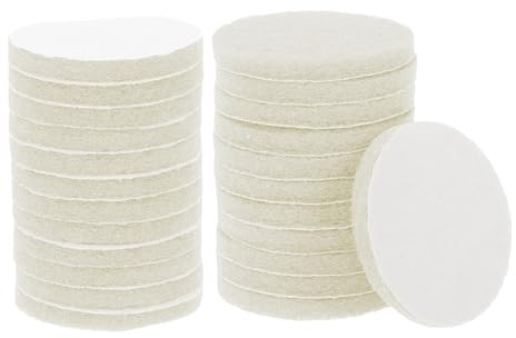sourcing map 24pcs Scrubber Scouring Pads 450 Grits 4 Inch Drill Power Brush Hoop and Loop Surface Conditioning Disc Drill Scuffing Disc Scrub Pads for Home Kitchen Cleaning, White