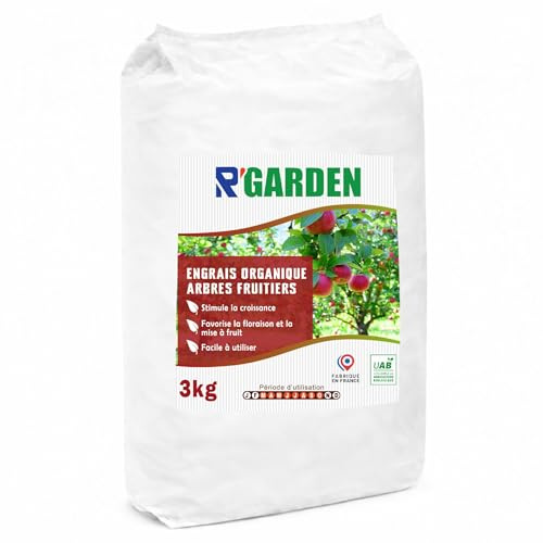 R’GARDEN – Engrais Organique Arbres Fruitiers Fertilisant Naturel pour arbres du verger | Récoltes Abondantes | UAB – Fabriqué en France (3 KG)