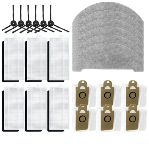 Staubsauger-Ersatzteil-Kit für IMOU RV1 Pro Max mit Rollen-Seitenbürste, Filter, Wischtuch und Staubbeutel, kompatibles Zubehör für IMOU RV1 Pro Serie