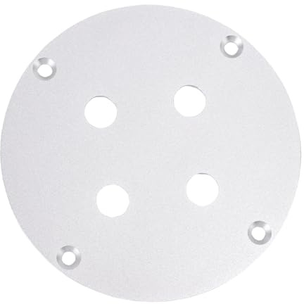 Gedourain Wandplatte aus Aluminiumlegierung, Zwei 1/4-Zoll-Kopfhörerbuchsen, Anschlussplatte für Lautsprecherschränke, Bars und Häuser (Silber)