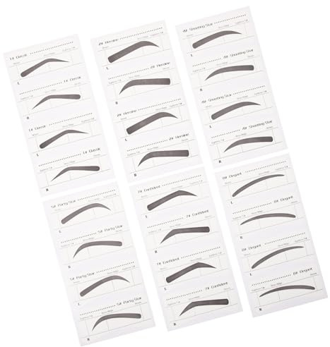 Operitacx Lot de 6 Pochoirs Jetables pour Sourcils de Maquillage Autocollants pour Sourcils Femmes Gabarits Précis Usage Professionnel et Débutants Facile à Utiliser Maquillage à Domicile