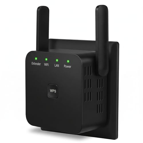 WeXtend Pro 5G Wifi Extender - 2026 New Dual Band 1200Mbps Signal Booster Wall Plug Repeater, Internet Range Expander with 360 Degree Whole Home Indoor Coverage for Multi-Story House (Black, 300Mbps)