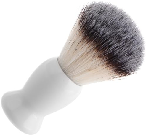 Beavorty Brocha de Afeitar Tradicional para Hombres Mango de Plástico y Fibra, Cepillo Multifuncional para Limpieza Profunda de Vello Facial y Cuello, Adecuado para Cuidado Personal