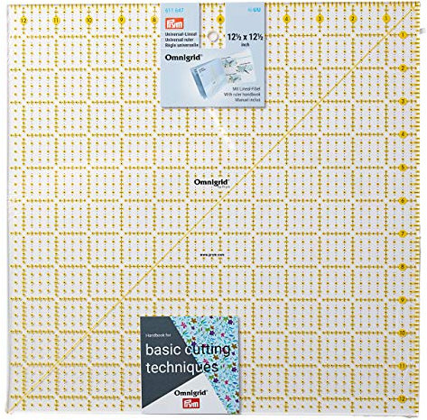 Prym 611647 Universal 12,5 x 12,5 inch Omnigrid Lineal, Kunststoff, transparent
