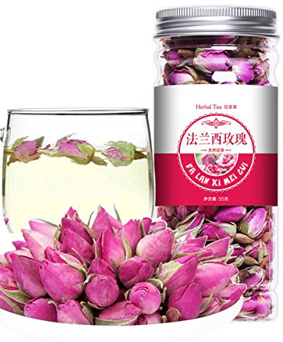Tisana cinese Frutta Frutta Tè Rosa Tè in scatola Crisantemo di seta dorato In bottiglia Nuovo tè Profumato Assistenza sanitaria Fiori Tè Tè Verde Cibo Verde (55g French Rose)