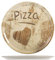 SATURNIA Set 6 Piatti Pizza Assortiti con disegno a forma di Cuore, Porcellana, 33 cm