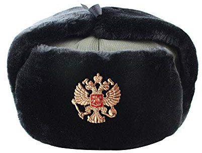 BZNOO Unisexe Hiver Chapka Chapeaux Militaires De L'Armée Russe Chapeau De Pilote Chapeau De Police Hiver Hommes Casquette De Neige avec Cache-Oreilles Ski Chaud Épais Chapeaux pour Hommes-C