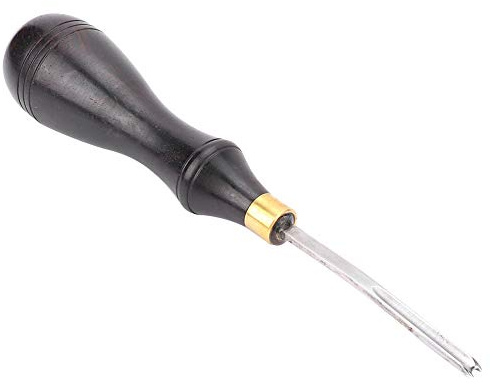 Leder Kantenschneider, 0.6mm - 2.25mm optionaler Leder Rand Beveler mit Holzgriff DIY Lederkanten Trimmwerkzeug für Leder Rand Schälen Polieren und Gravieren(1.3mm)