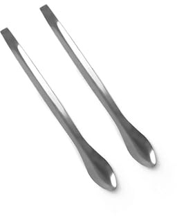 Cucchiai da laboratorio micro in acciaio inox, 10/12,5 / 14 cm, cucchiaio da campionamento per reagenti, 2 cucchiai da laboratorio