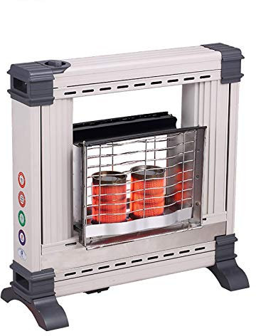 Samnuerly Calentador de Gas Independiente Calentador doméstico de Gas butano, con Ruedas e Interruptor de inclinación, 2 configuraciones de Calor, fácil de Usar