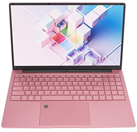 Rosa Laptop, Quad Core CPU 15,6 Zoll Laptop Rosa 16 GB RAM 512 GB ROM IPS-Display IPS-Display mit Einer Auflösung von 1920 X 1080 Quad Core 2,9 GHz CPU 6000 MAh Akku Fingerabdruckleser(16+512G)