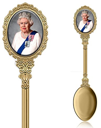 Celebrate The Life of Queen Elizabeth II 1926-2022 Commemorative Decorative Tea Spoon- A Memorable Souvenir Gift for Home Décor Collection (by LILAJ)