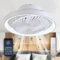 TJSC Deckenventilator mit Beleuchtung LED Licht, Dimmbar Invisible Fan Ventilatorlicht, 360° Drehbar, Timer Leise Ventilator lampe, 72W mit Fernbedienung APP, für Wohnzimmer Schlafzimmer,Weiß, 49cm