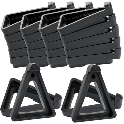 Svalor Plant Pot Feet, 24 Pcs Breathable Pot Feet, Triangle Pot Risers | Invisible Pot Toes, Hollow Pot Feet for Outdoor/Indoor Garden Plant flower Pot Feet, Black