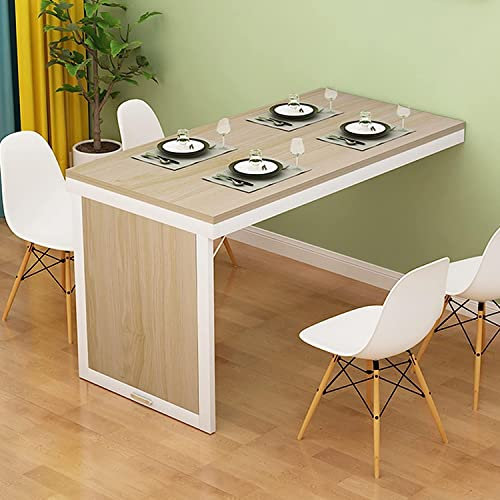 LBLFEBD Klappbarer Esstisch wandmontierter zusammenklappbarer Wandtisch für kleine Räume umwandelbarer Schreibtisch MDF-Wandtisch Computertisch für Büro Schlafzimmer Küche