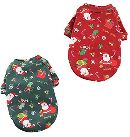 ROMISBABA Weihnachtskostüm Haustier Winterkleidung Aus Weichem Fleece Warmes Welpen Kostüm Für Hunde Und Katzen Festliches Outfit Für Hundefotografie