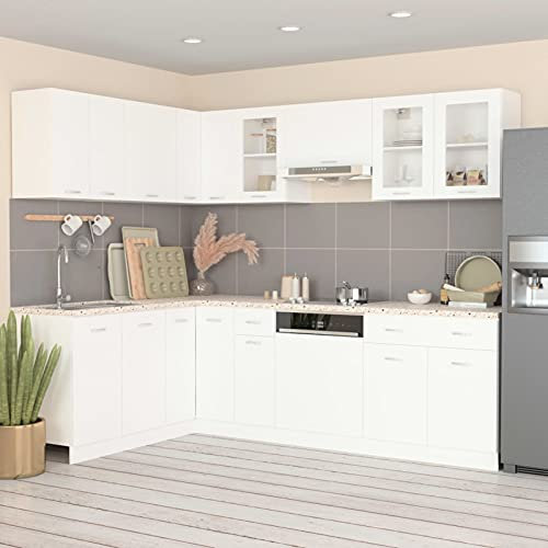 Xichuzi 11-TLG. Küchenzeile Weiß Holzwerkstoff, Einbauküche, Küche Komplett, Einbauküchen, Single Küche Komplett, Kleiner Küchenblock