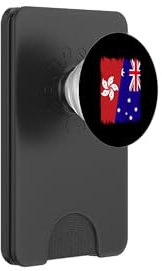 Hong Kong Australia Half Flag Hongkong Australian Roots PopSockets PopWallet for MagSafe