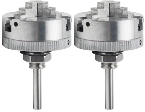 2 mini portabrocas de torno, portabrocas de aleación de zinc de 3 mandíbulas, vástago de 6 mm, portabrocas M12 x 1 con varilla de conexión de taladro eléctrico manual, herramienta de autocentrado para