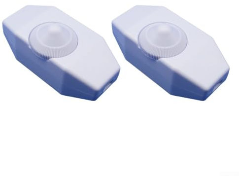 LED and Incandescent Lamp Dimmer Switches Adjustable Voltage Control Rotary Knob Set of Two Units (white)