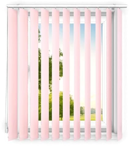 time4blinds - Lamellenvorhang - Vertikaljalousie - Lamellen für Büroarbeitsplätze und für Haus und Wohnung - Vorhang Flächenvorhang Schiebevorhang - 80x200 cm - Blassrosa