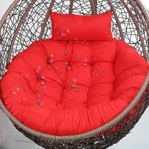 Aocase Extra Komfort Hängesessel Auflage Wasserdicht Polster für Hängesessel Rundes Sitzkissen Für Polyrattan/Rattan Hängekorb Schaukelstuhl für Balkon Terrasse auf Holz Rattan Möbel,No13,90 * 90cm