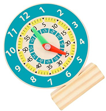 HEALSOPTHY Wooden Clock Toy Educational Number Puzzle for Boys and Girls Preschool Learning Cognitive Development Early Childhood Teaching Tool
