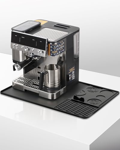 Silicone Coffee Maker Mat for Ninja Luxe Espresso Coffee Machine ES601/ES701 & Most Home Espresso Machines - 23x15 Large Anti-Slip Heat-Resistant Bar Mat - Accessories for Ninja Luxe Cafe