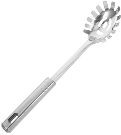 Cuchara para Espaguetis de Acero Inoxidable, Plata
